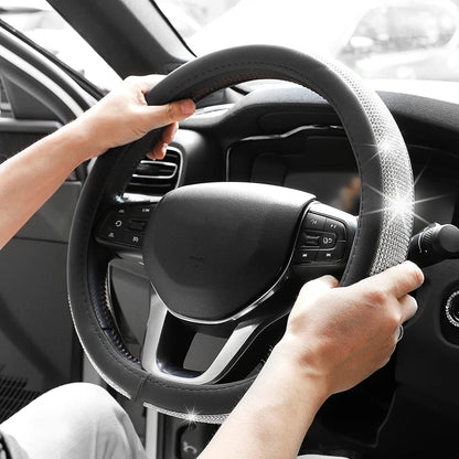 Bedazzled Bling Bling Diamond Rhinestones Car Steering Wheel Cover