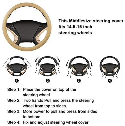 Bedazzled Bling Bling Diamond Rhinestones Car Steering Wheel Cover