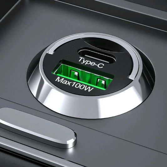 Olaf Pull 100W PD+QC Fast Charging Mini Car Charger USB C Car Phone Charger Adapter For iPhone 13 12 Samsung D9X5