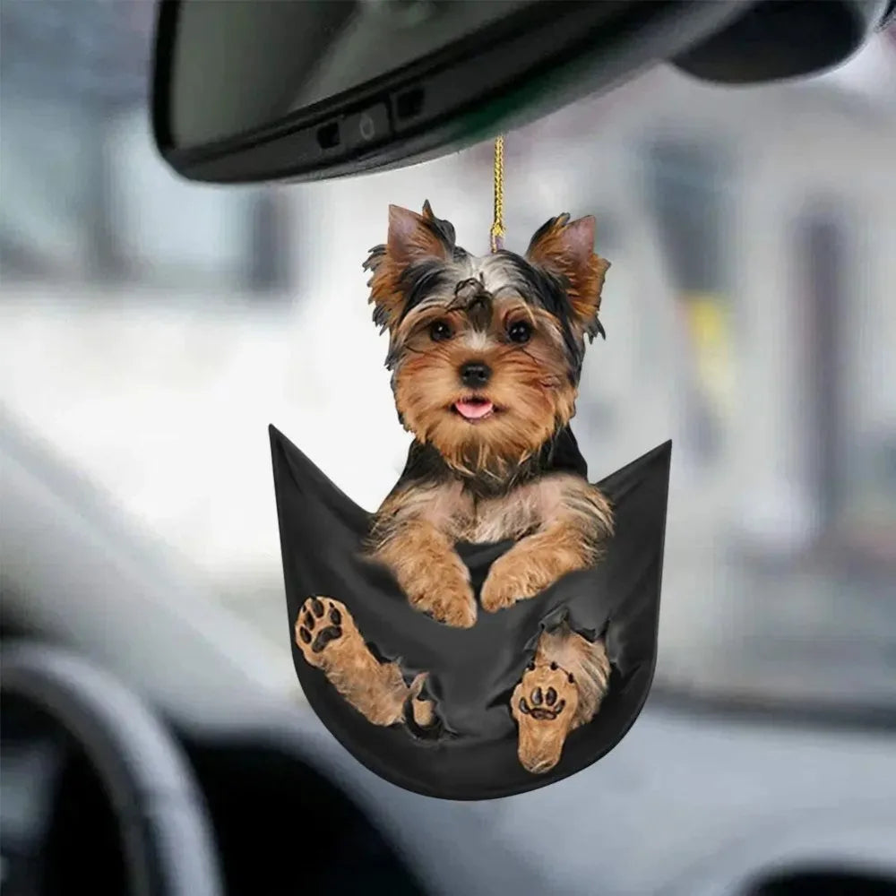 Cute Dog Car Mirror Pendant