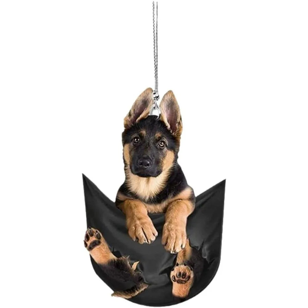 Cute Dog Car Mirror Pendant