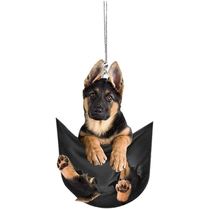 Cute Dog Car Mirror Pendant